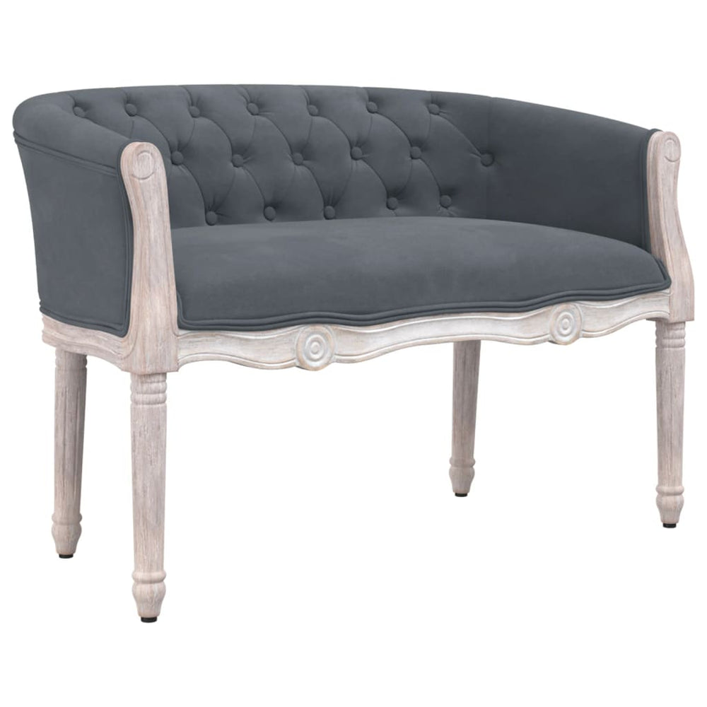 vidaXL Bench Dark Grey 98x56x69 cm Velvet
