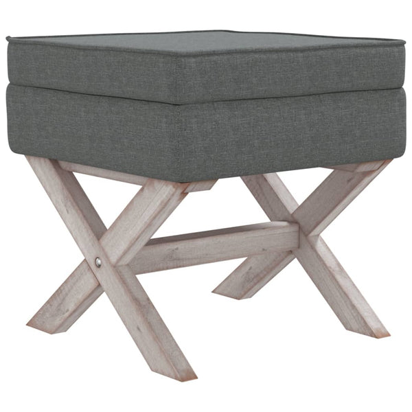 vidaXL Ottoman with Storage Dark Grey 45x45x49 cm Fabric