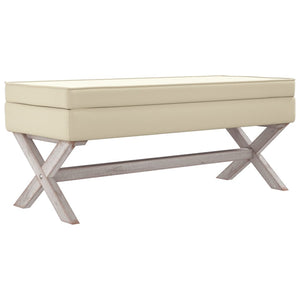 vidaXL Storage Bench 110x45x49 cm Linen