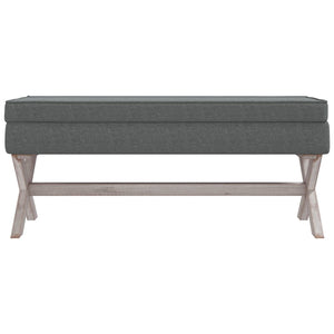 vidaXL Storage Ottoman Dark Grey 110x45x49 cm Fabric
