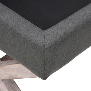 vidaXL Storage Ottoman Dark Grey 110x45x49 cm Fabric