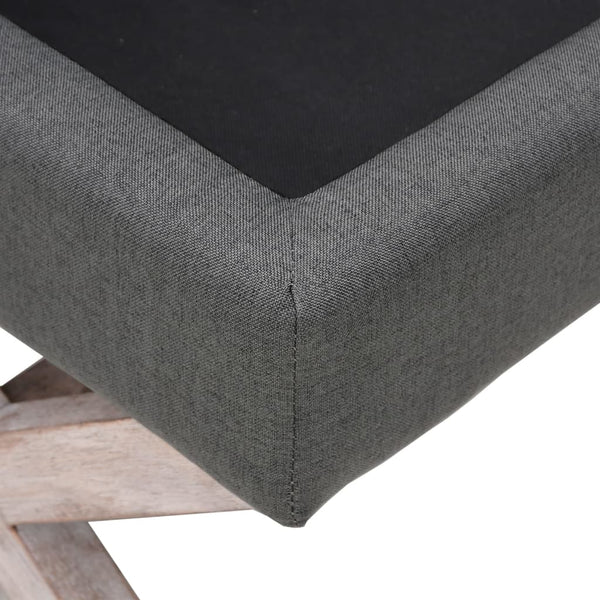 vidaXL Storage Ottoman Dark Grey 110x45x49 cm Fabric