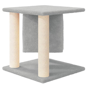 vidaXL Cat Tree with Sisal Scratching Posts Light Grey 37 cm