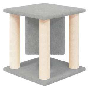 vidaXL Cat Tree with Sisal Scratching Posts Light Grey 37 cm