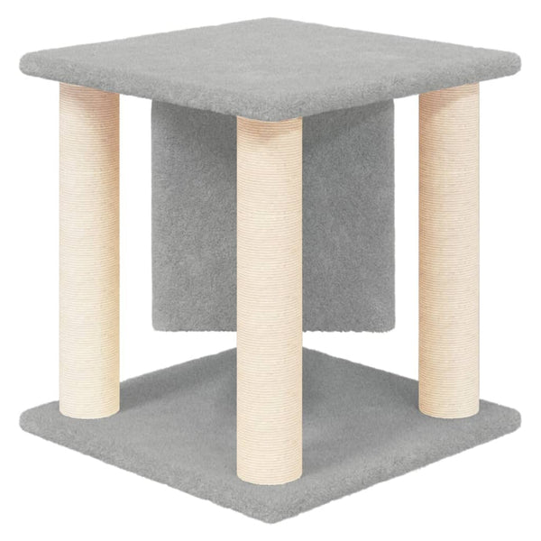 vidaXL Cat Tree with Sisal Scratching Posts Light Grey 37 cm