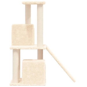 vidaXL Cat Tree with Sisal Scratching Posts Cream 82 cm