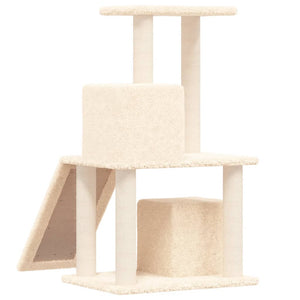 vidaXL Cat Tree with Sisal Scratching Posts Cream 82 cm