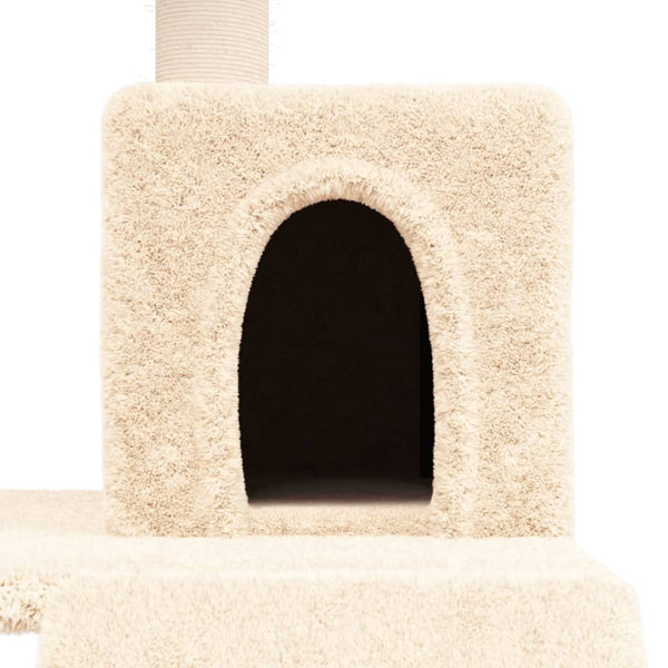 vidaXL Cat Tree with Sisal Scratching Posts Cream 82 cm