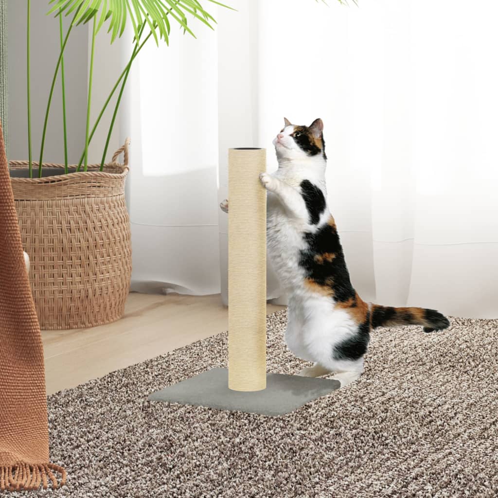 vidaXL Scratching Post Light Grey 22x22x45 cm