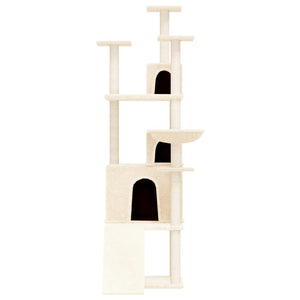 vidaXL Cat Tree with Sisal Scratching Posts Cream 175 cm