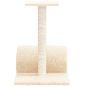 vidaXL Cat Tree with Tunnel Cream 60x34.5x50 cm