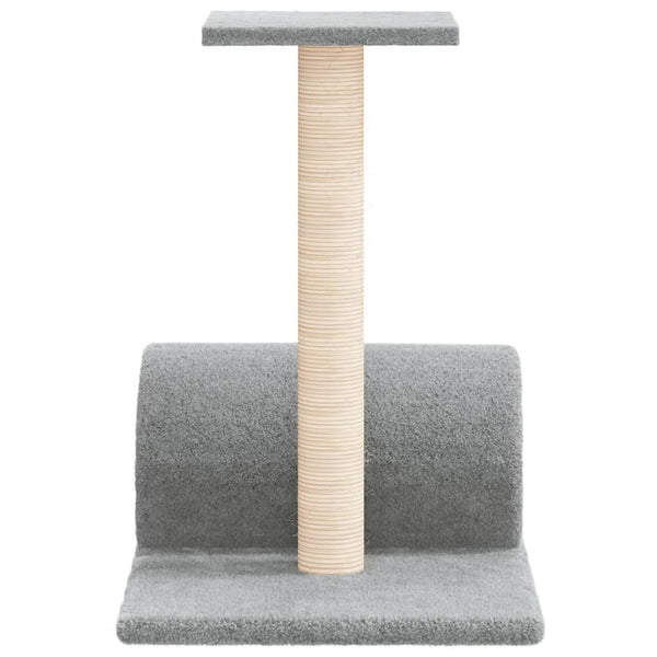 vidaXL Cat Tree with Tunnel Light Grey 60x34.5x50 cm