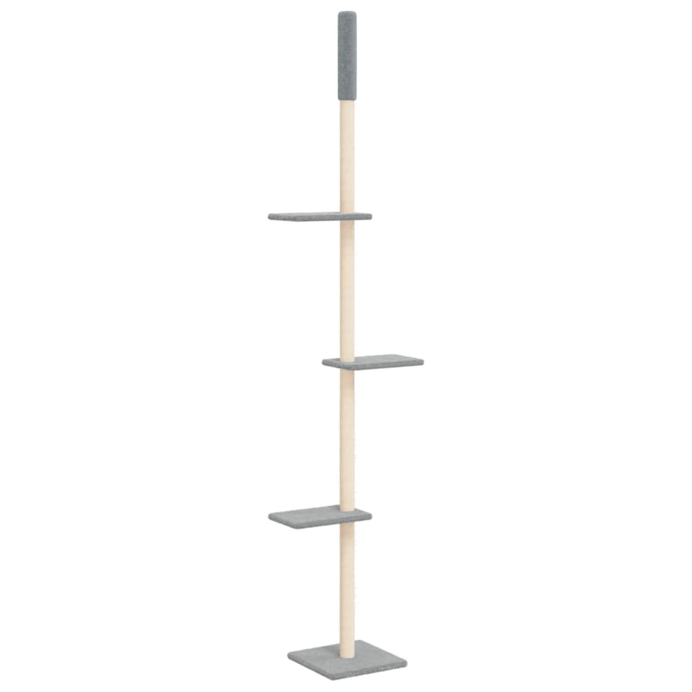 vidaXL Floor-to-Ceiling Cat Tree Light Grey 267.5-297.5 cm