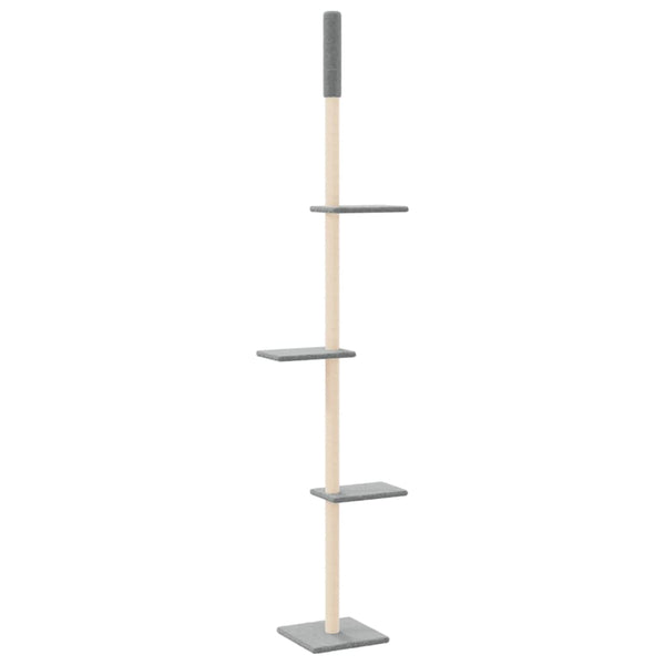 vidaXL Floor-to-Ceiling Cat Tree Light Grey 267.5-297.5 cm