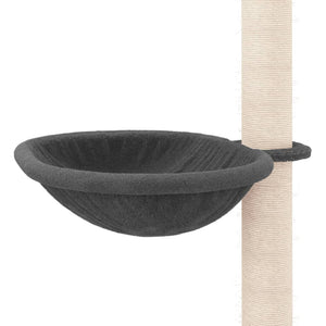 vidaXL Floor-to-Ceiling Cat Tree Dark Grey 263.5-289.5 cm