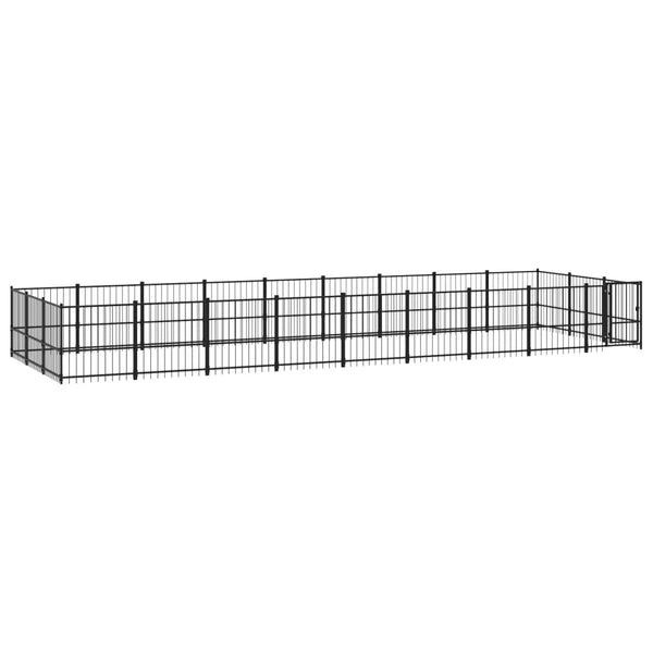 vidaXL Outdoor Steel Dog Kennel 25.4 m²