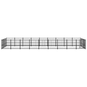 vidaXL Outdoor Steel Dog Kennel 25.4 m²