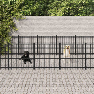 vidaXL Outdoor Steel Dog Kennel 25.4 m²
