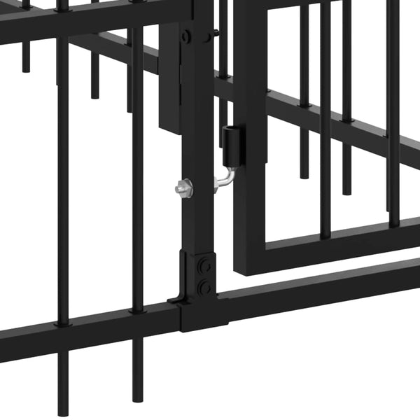 vidaXL Outdoor Dog Kennel Steel 18.82 m²