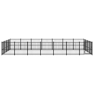 vidaXL Outdoor Dog Kennel Steel 26.35 m²