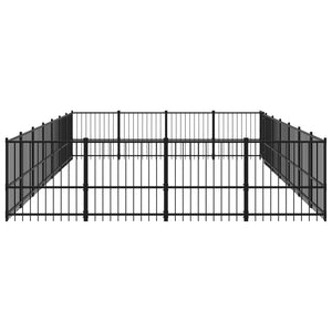 vidaXL Outdoor Dog Kennel Steel 26.35 m²