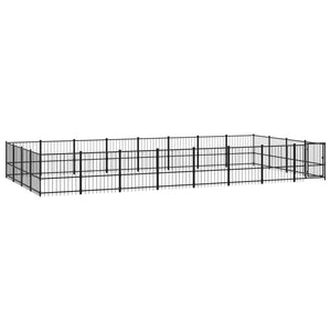vidaXL Outdoor Dog Kennel Steel 30.11 m²
