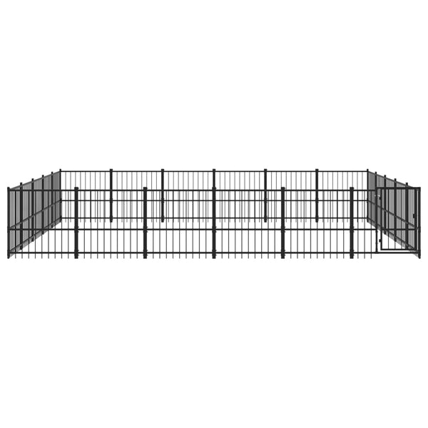 vidaXL Outdoor Dog Kennel Steel 28.23 m²