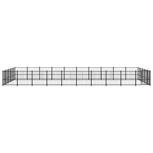 vidaXL Outdoor Dog Kennel Steel 47.05 m²