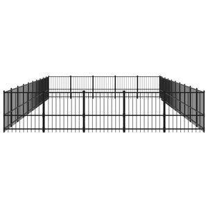 vidaXL Outdoor Dog Kennel Steel 47.05 m²