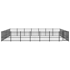 vidaXL Outdoor Dog Kennel Steel 39.52 m²