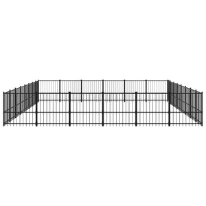 vidaXL Outdoor Dog Kennel Steel 50.81 m²