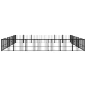 vidaXL Outdoor Dog Kennel Steel 59.28 m²