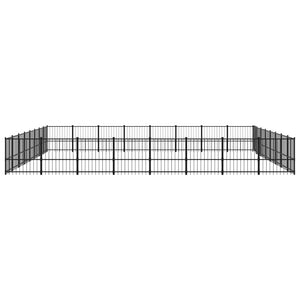 vidaXL Outdoor Dog Kennel Steel 60.22 m²