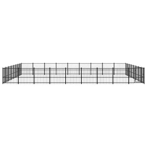vidaXL Outdoor Dog Kennel Steel 67.74 m²