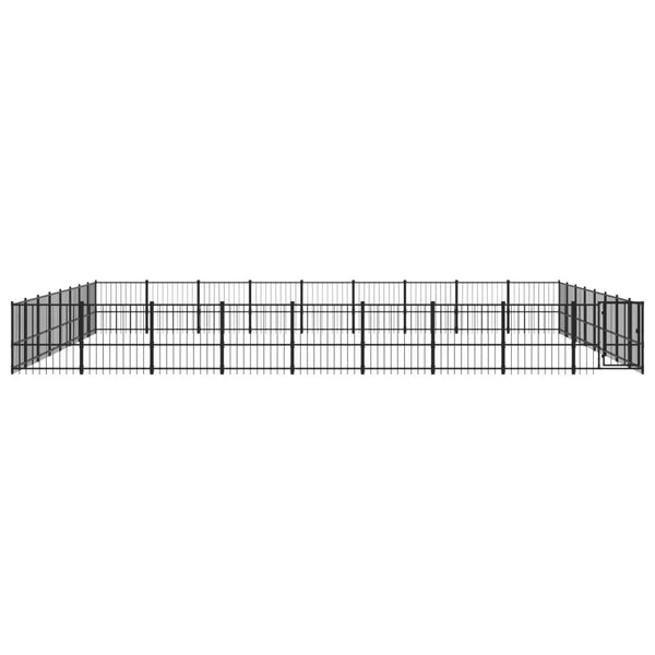 vidaXL Outdoor Dog Kennel Steel 67.74 m²