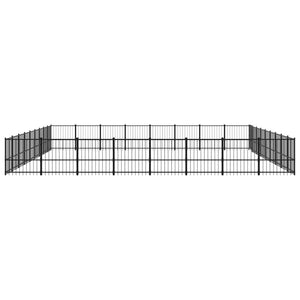 vidaXL Outdoor Dog Kennel Steel 67.74 m²