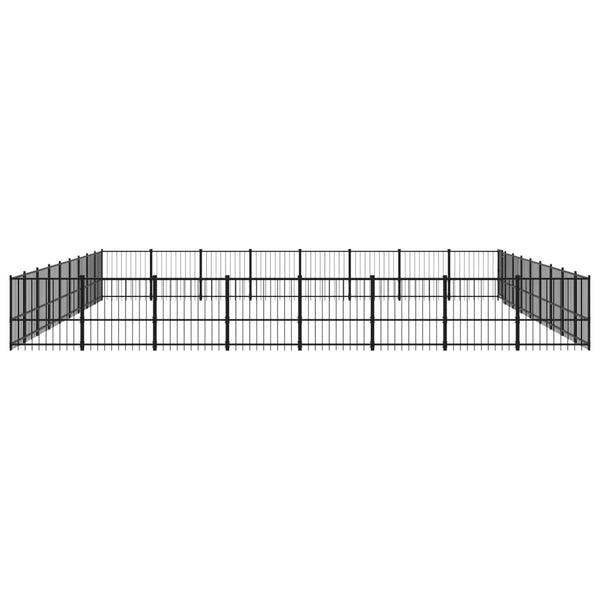 vidaXL Outdoor Dog Kennel Steel 67.74 m²