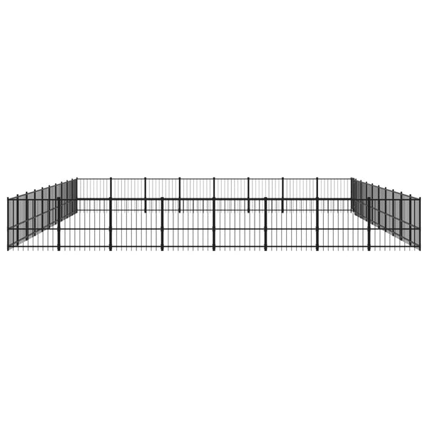 vidaXL Outdoor Dog Kennel Steel 75.27 m²