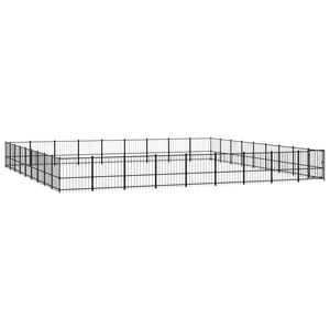 vidaXL Outdoor Dog Kennel Steel 76.21 m²
