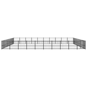 vidaXL Outdoor Dog Kennel Steel 94.09 m²