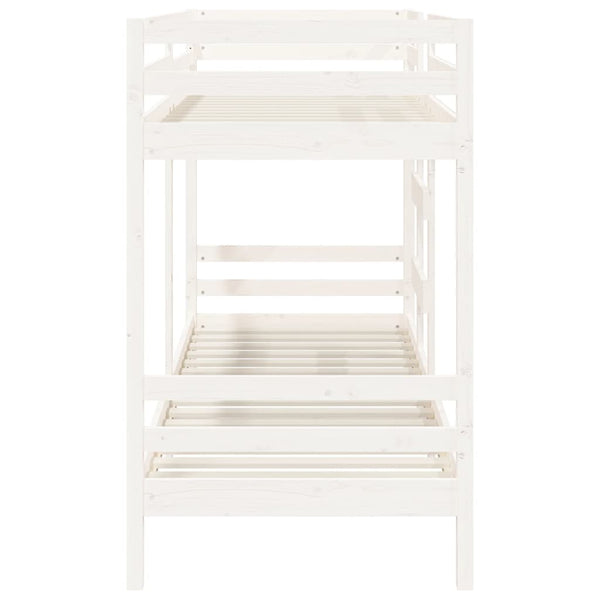 vidaXL Bunk Bed White 80x200 cm Solid Pine Wood