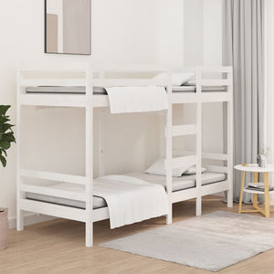 vidaXL Bunk Bed White 80x200 cm Solid Pine Wood