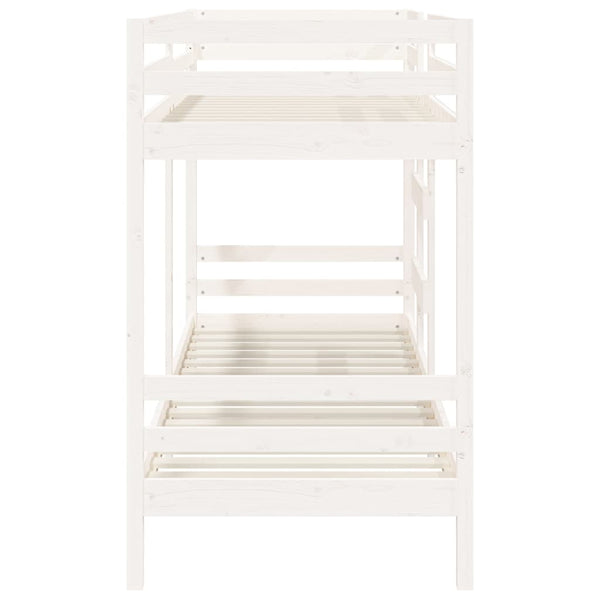 vidaXL Bunk Bed White 90x190 cm Solid Pine Wood