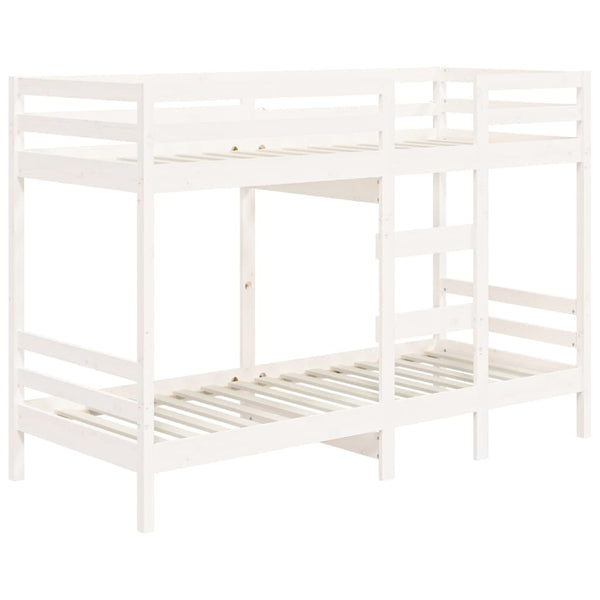vidaXL Bunk Bed White 75x190 cm Solid Pine Wood