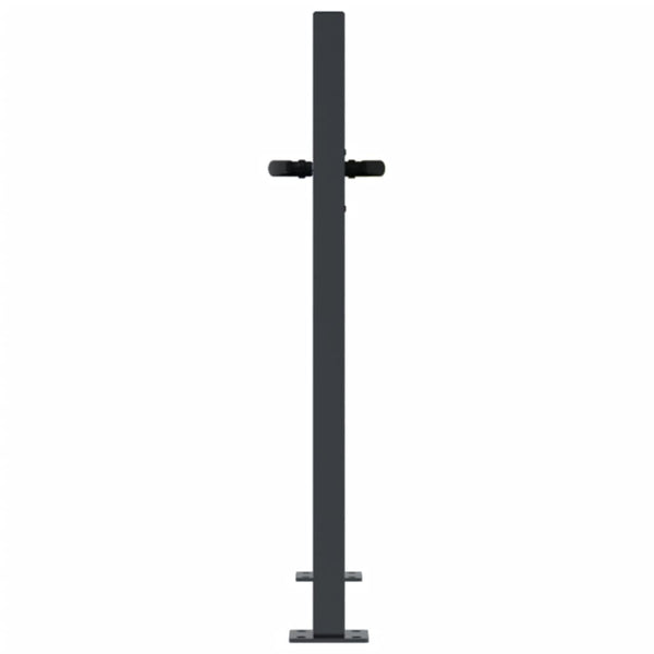 vidaXL Garden Gate Anthracite 100x75 cm Steel Tree Design