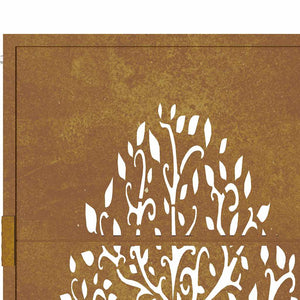 vidaXL Garden Gate 100x175 cm Corten Steel Tree Design