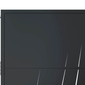 vidaXL Garden Gate Anthracite 100x75 cm Steel Grass Design