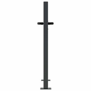 vidaXL Garden Gate Anthracite 100x100 cm Steel Grass Design