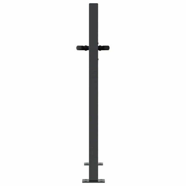 vidaXL Garden Gate Anthracite 100x100 cm Steel Grass Design