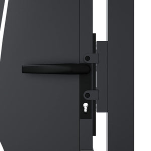 vidaXL Garden Gate Anthracite 100x100 cm Steel Grass Design